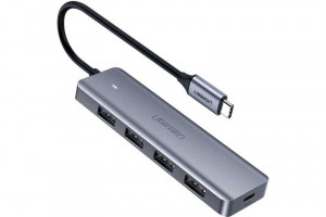 USB - Разветвитель (хаб) Ugreen CM219 (70336), 4 в 1 USB Type-C - 4xUSB 3.0 