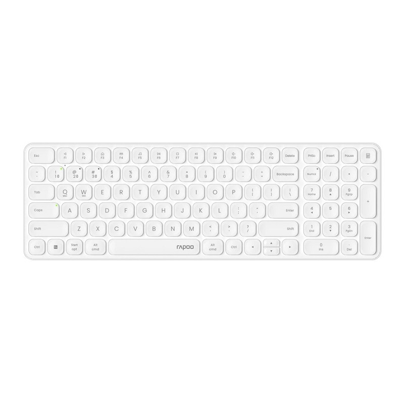 Клавиатура, Rapoo, E9310M, Ультра-тонкая, Беспроводная 2.4ГГц, Bluetooth3.0, белый