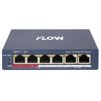 iFLOW F-SW-EM206POE-VM L2, Смарт-управляемый, 4 порта, 2 uplink порта 10/100M RJ45, 802.3af/at, бюджет PoE 60 Вт, облачное управление, VLAN, STP/RSTP loop prefention, PoE watchdog, поддержка режима пе iFLOW F-SW-EM206POE-VM L2, Смарт-управляемый, 4 порта, 2 uplink порта 10/100M RJ45, 802.3af/at, бюджет PoE 60 Вт, облачное управление, VLAN, STP/RSTP loop prefention, PoE watchdog, поддержка режима пе