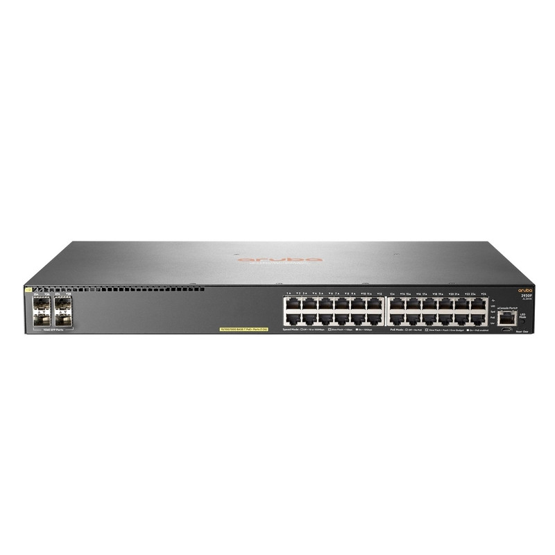 Aruba 2930F 24G PoE+ 4SFP Swch (24x10/100/1000 RJ-45 PoE+, 4xSFP, L3 lite, PoE 370W, 19")