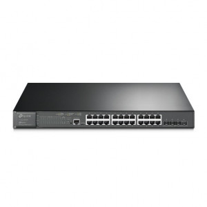 TP-Link SG3428XMP Управляемый коммутатор JetStream уровня 2+ с 24 гигабитными портами RJ45 и 4 портами SFP+ PROJ
