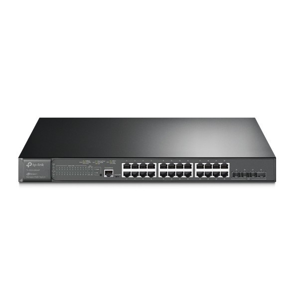 TP-Link SG3428XMP Управляемый коммутатор JetStream уровня 2+ с 24 гигабитными портами RJ45 и 4 портами SFP+ PROJ