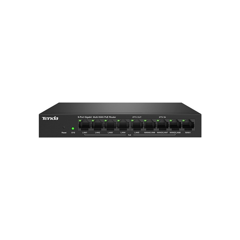 TENDA G0-8G-POE 9-портовый гигабитный Ethernet-маршрутизатор PoE