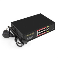 Exegate EX299028RUS Коммутатор неуправляемый ExeGate EDGS-1082D.8PoE-120  21,79W (10-портовый: 8 портов UTP 10/100 Base-Tx с поддержкой IEEE 802.3af (PoE), мощность PoE: 15,4W, суммарно 120W, 2 порта 