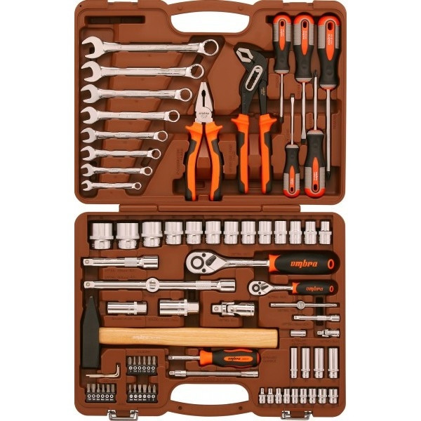 Ombra OMT77S Набор инструмента универсальный 1/4", 1/2"DR, 77 предметов