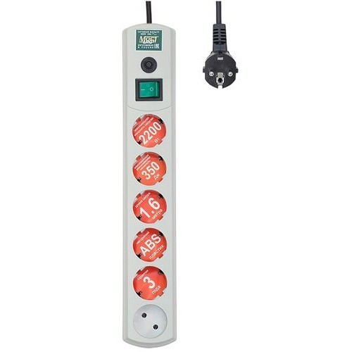 Сетевой фильтр Most LRG, 1.6м, белый [lrg 6-1.6wt]