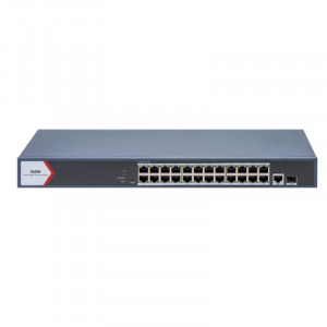 iFLOW F-SW-EM626POE-VM/L L2, Смарт-управляемый, 24 гигабитных портов RJ45 PoE, 1 uplink порт 1000М RJ45 1 гигабитный порт SFP, 802.3af/at, бюджет PoE 230 Вт, поддержка режима передачи до 300м,10Мб/с, 