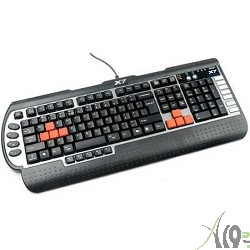 Keyboard A4Tech G800V, USB (чёрная), 128 клавиш,15 игровых клавиш, мультимедиа, USB, влагозащищенная