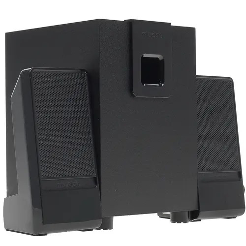 MICROLAB M-100 черный {10 Вт RMS, Распределение мощности 2,5 Вт x2+5 Вт, Частотная характеристика 35-18 кГц, Соотношение сигнал/шум 75 дБ}