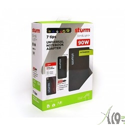 Адаптер для ноутбуков Storm SLU90, 90W, USB(2.1A), slim design + micro charger USB (MCM1)