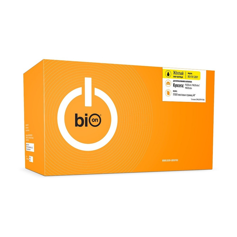 Bion TK-5280Y Тонер-картридж для Kyocera P6235cdn/M6235cidn/M6635cidn (11'000 стр.) Желтый