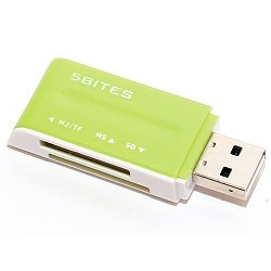 5bites RE2-102GR Устройство ч/з карт памяти  USB2.0 / ALL-IN-ONE / USB PLUG / GREEN