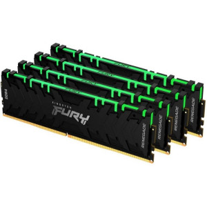 KINGSTON DRAM 32GB 3200MHz DDR4 CL16 DIMM (Kit of 4) FURY Renegade RGB Black EAN: 740617321760