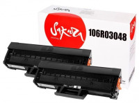 106R03048 (2шт по 1500к.) Картридж Sakura для Xerox Phaser 3020, Xerox WorkCentre 3025, черный, 3000 к. (1500+1500 к. 2шт в упаковке)