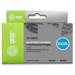 Cactus CN053/№933  Картридж для HP DJ 6600, черный (40мл)