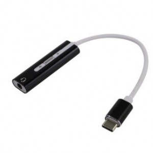 ORIENT AU-05PLB, Адаптер USB to Audio (звуковая карта), jack 3.5 mm (4-pole) для подключения телефонной гарнитуры к порту USB Type-C, кнопки: громкость +/-, играть/пауза/вперед/назад; Windows/Linux/MA
