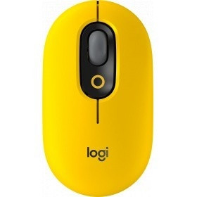 910-006546 Мышь Logitech POP Mouse with emoji желтый/черный оптическая (4000dpi) беспроводная BT/Radio USB (4but)