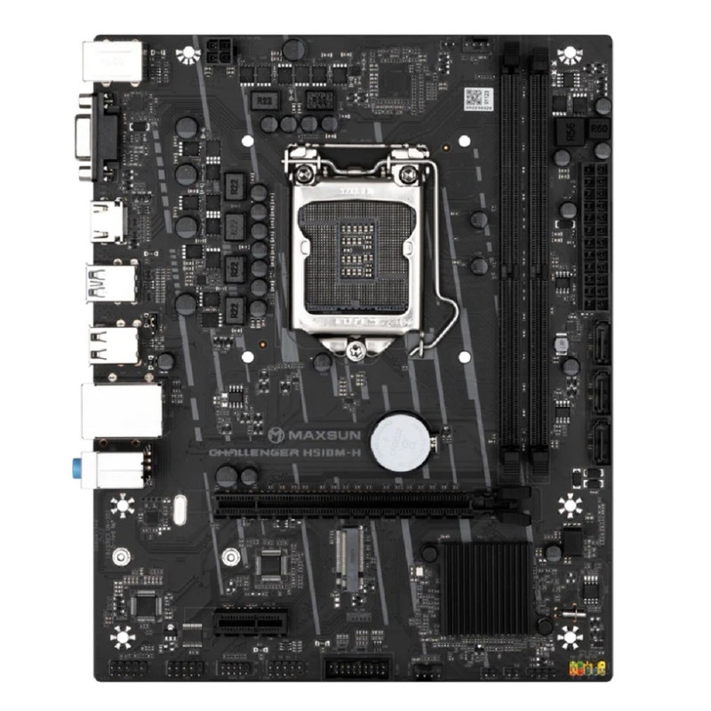 MAXSUN MS-Challenger H510M-H (Socket 1200, mATX, H470, 2*DDR4, VGA+HDMI, 3*SATA3, 1*M.2, 1*PCIEx16/1*PCIEx1, 6*USB 2.0, 2*USB 3.2 Gen1, LAN 1*1G, RTL)
