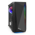 Exegate EX294472RUS Корпус Minitower ExeGate Mistery R2-NPX400 (mATX, БП 400NPX с вент. 12 см, 2*USB+1*USB3.0, аудио, черный, 1 вент. 12см с RGB подсветкой и полоса на передней панели, боковая панель 