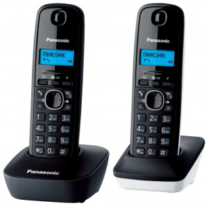Panasonic KX-TG1612RUH (серый)  {Доп трубка в комплекте,АОН, Caller ID,12 мелодий звонка,поиск трубки}