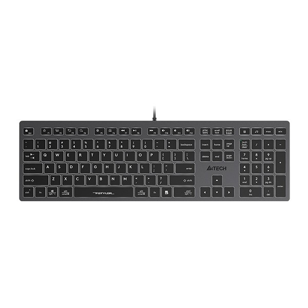 Клавиатура A4Tech Fstyler FX60 серый USB slim LED (FX60 GREY / WHITE)
