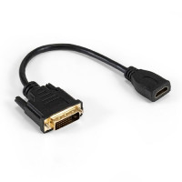 Exegate EX294675RUS Кабель HDMI-DVI-D ExeGate EX-CC-HDMIF-DVIM-0.15 (19F/25M, 0,15м, позолоченные контакты)