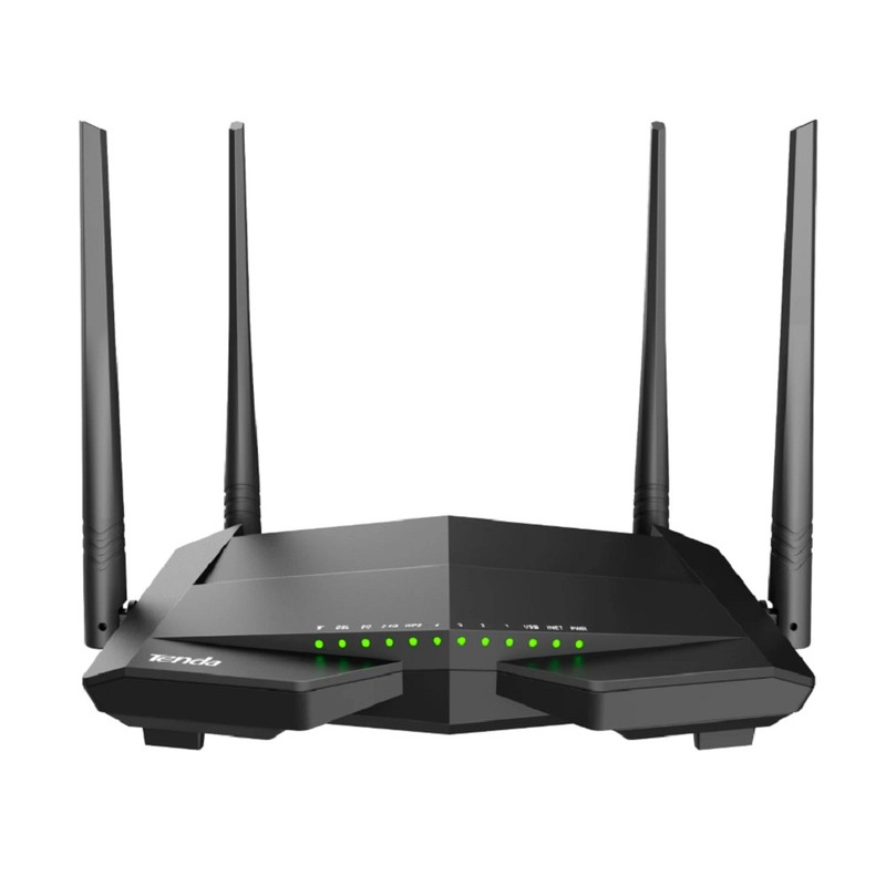 TENDA V12 Двухдиапазонный Wi-Fi гигабитный VDSL/ADSL модем-маршрутизатор AC1200, 2,4/5 ГГц, до 1167 Мбит/с TENDA V12 Двухдиапазонный Wi-Fi гигабитный VDSL/ADSL модем-маршрутизатор AC1200, 2,4/5 ГГц, до 1167 Мбит/с