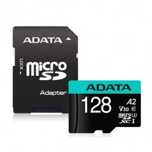 Micro SecureDigital 128GB Class10 A-Data AUSDX128GUI3V30SA2-RA1 Premier Pro + adapter