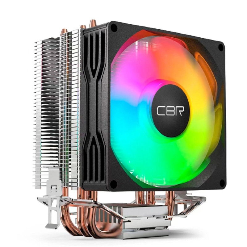 CBR-CC-3130-RGB-PWM Кулер для процессора, Al+Cu, 3 heat pipes, Socket 775/1366/1155/1156/1150/1151/1200/1700/AM2/АМ2+/АМ3/AM3+/FM1/FM2/AM4/AM5, TDP 130W, 90mm Fan, 2600RPM, HB, PWM, 32db