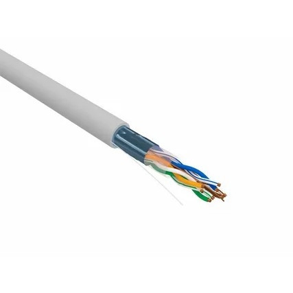 REXANT (01-0143-R) Кабель витая пара F/UTP, CAT 5e, PVC, 4PR, 24AWG, INDOOR, SOLID, серый, 305м
