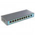 ORIENT SWP-7508POE/2P, PoE коммутатор 8 портов, 8xPoE 100Mbps + 2xUplink 10/100Mbps, Bandwidth 2.0Gbps, PoE-A (1/2+,3/6-), IEEE802.3af/at, до 144Вт, дальность 100/250 метров, внешний БП (30620)