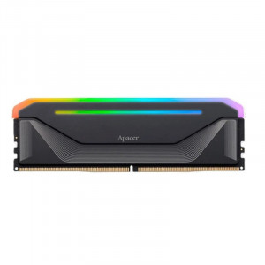 Оперативная память Apacer  DDR5 16GB 6400MHz DIMM NOX RGB Black Gaming Memory CL36 2048x8 1.35V Heat Sink (Retail) 3 years (AH5U16G64C652NBAA-1)