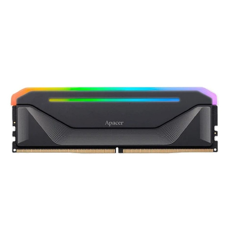 Оперативная память Apacer  DDR5 16GB 6400MHz DIMM NOX RGB Black Gaming Memory CL36 2048x8 1.35V Heat Sink (Retail) 3 years (AH5U16G64C652NBAA-1)