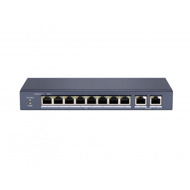 HiWatch DS-S1008P 8x100Mb 2G 8PoE+ 60W неуправляемый