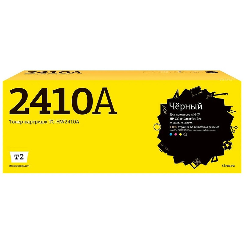 T2 W2410A картридж TC-HW2410A для HP Color LaserJet Pro M182n/M183fw (1050 стр.) Черный, с чипом T2 W2410A картридж TC-HW2410A для HP Color LaserJet Pro M182n/M183fw (1050 стр.) Черный, с чипом