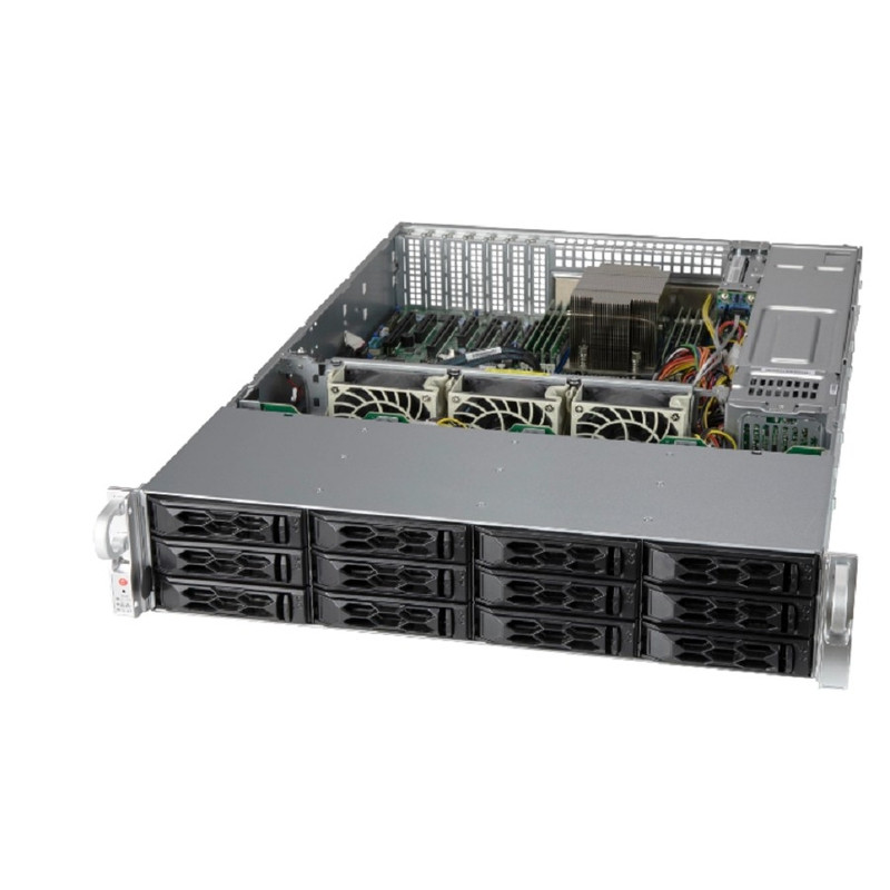 Supermicro CSE-LA26AC12-R920LP1 Серверный корпус/  [NR]Black 2U SCLA26 LP chassis w/ Red. 920W PWS and Std. pac