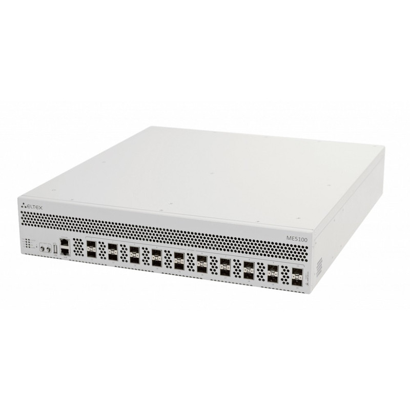 ELTEX ME5100S Маршрутизатор ME5100S, 20 x 10GE SFP+, 200 Gbps, 300Mpps, 2 слота для модулей питания