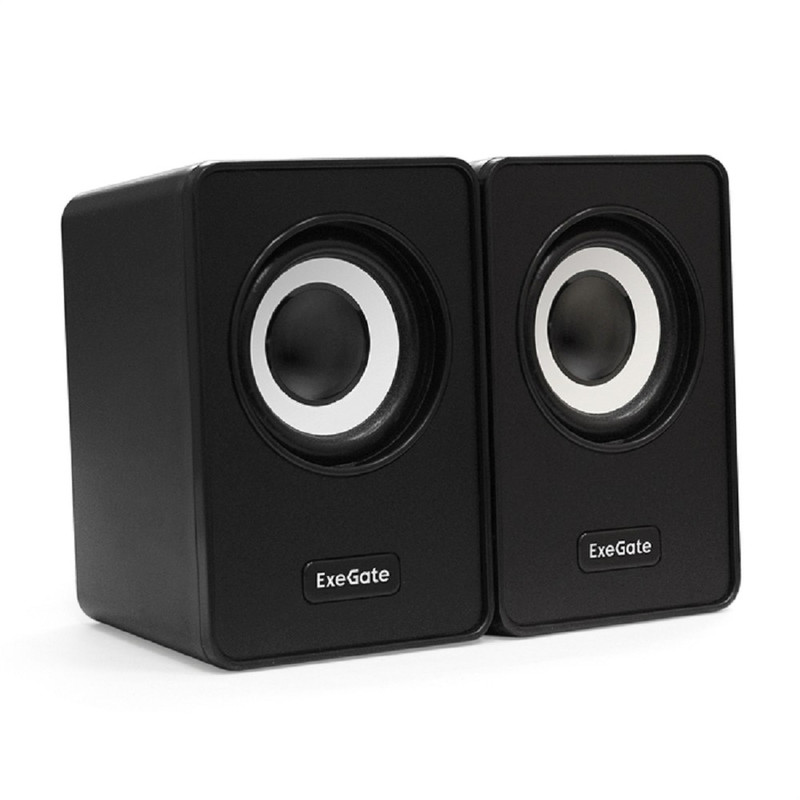 Exegate EX287054RUS Акустическая система 2.0 ExeGate Disco 120 (питание USB, 2х3Вт (6Вт RMS), 100-20000Гц, черный)