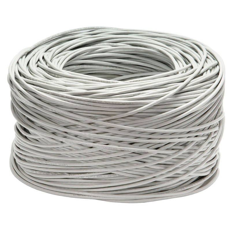 Cabeus UTP-4P-Cat.6-SOLID-LSZH-GY Кабель витая пара UTP (U/UTP), категория 6, 4 пары (23 AWG), одножильный, LSZH, нг(А)-HF, серый