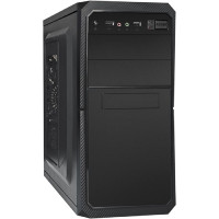Exegate EX299281RUS Корпус Minitower ExeGate BA-202-UNS400 (mATX, БП UNS400 с вент. 12см, 2*USB, аудио, черный)