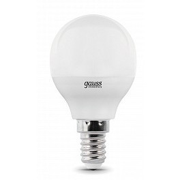 GAUSS 53118 Светодиодная лампа LED Elementary Шар 8W E14 520lm 3000K 1/10/100 0