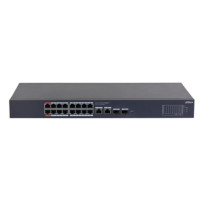 Коммутатор Dahua DH-CS4220-16GT-240 (L2) 16x100Мбит/с 2x1Гбит/с 2xКомбо(1000BASE-T/SFP) 16PoE 265W управляемый Коммутатор Dahua DH-CS4220-16GT-240 (L2) 16x100Мбит/с 2x1Гбит/с 2xКомбо(1000BASE-T/SFP) 16PoE 265W управляемый