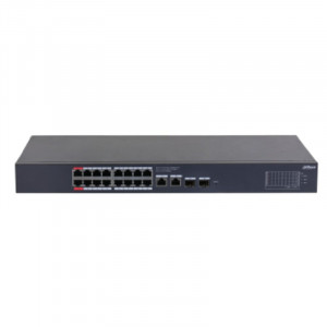 Коммутатор Dahua DH-CS4220-16GT-240 (L2) 16x100Мбит/с 2x1Гбит/с 2xКомбо(1000BASE-T/SFP) 16PoE 265W управляемый