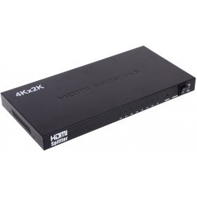 ORIENT HSP0108H, HDMI 4K Splitter 1->8, HDMI 1.4/3D, UHDTV 4K(3840x2160)/HDTV1080p/1080i/720p, HDCP1.2, внешний БП 5В/3A, метал.корпус (29987)