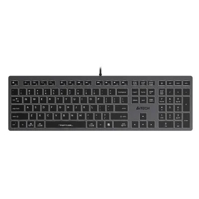 Клавиатура A4TECH Fstyler FX60,  USB, серый [fx60 grey / white]