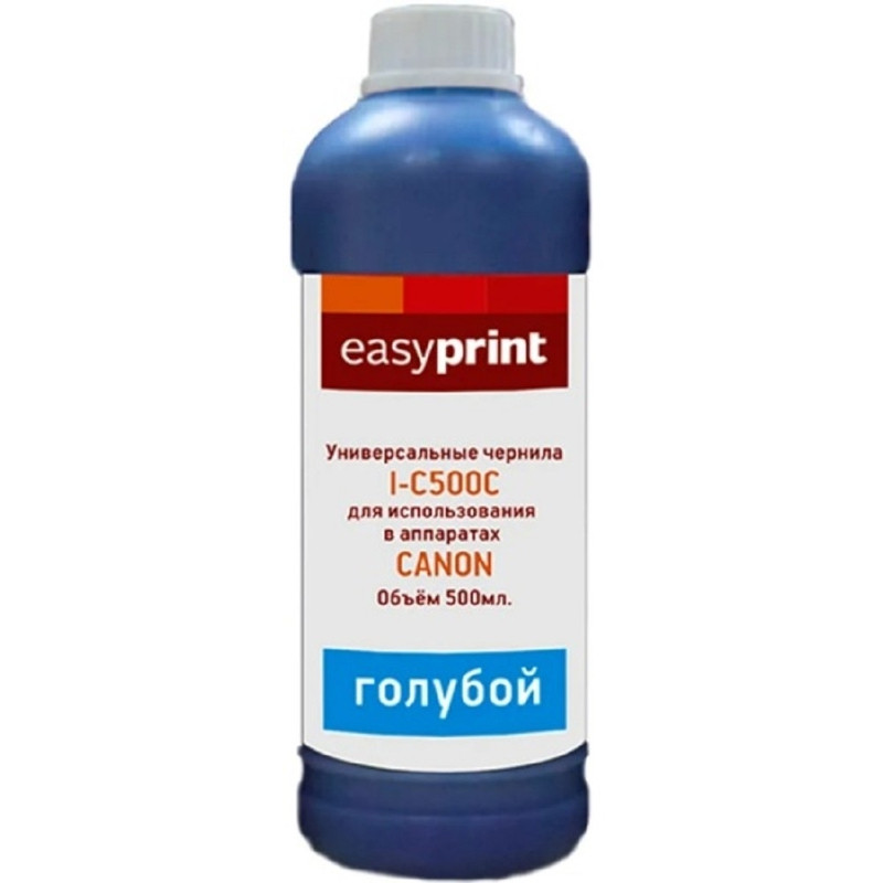 Easyprint Чернила I-C500C универсальные для Canon (500мл.) голубой Easyprint Чернила I-C500C универсальные для Canon (500мл.) голубой