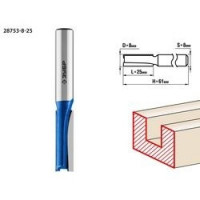 ЗУБР Фреза пазовая прямая, D= 8мм, рабочая длина-25мм, хв.-8 мм, ЗУБР Профессионал [28753-8-25]