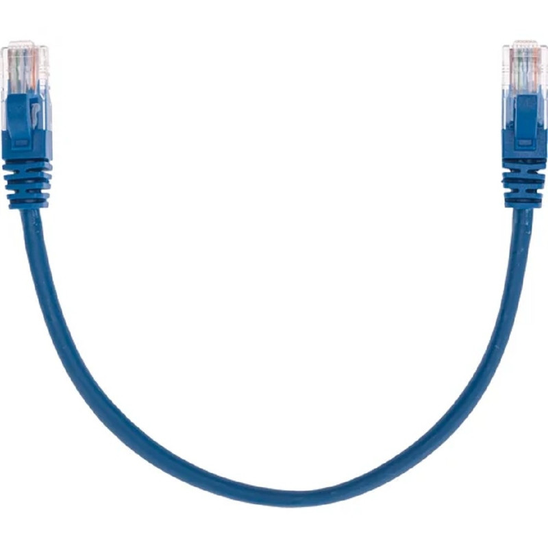 Rexant (02-0104-03) Патч-корд U/UTP, CAT 5e, RJ45-RJ45, 26AWG, LSZH, синий, 0,3м