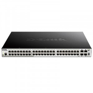 D-Link DGS-1510-52XMP/A2A PROJ Управляемый L2+ стекируемый коммутатор с 48 портами 10/100/1000Base-T и 4 портами 10GBase-X SFP+ (48 портов PoE 802.3af/at, PoE-бюджет 370 Вт; 740 Вт с DPS-700) D-Link DGS-1510-52XMP/A2A PROJ Управляемый L2+ стекируемый коммутатор с 48 портами 10/100/1000Base-T и 4 портами 10GBase-X SFP+ (48 портов PoE 802.3af/at, PoE-бюджет 370 Вт; 740 Вт с DPS-700)