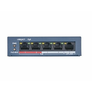 HiWatch DS-S504P(B) 5x100Mb 4PoE+ 35W Коммутатор неуправляемый